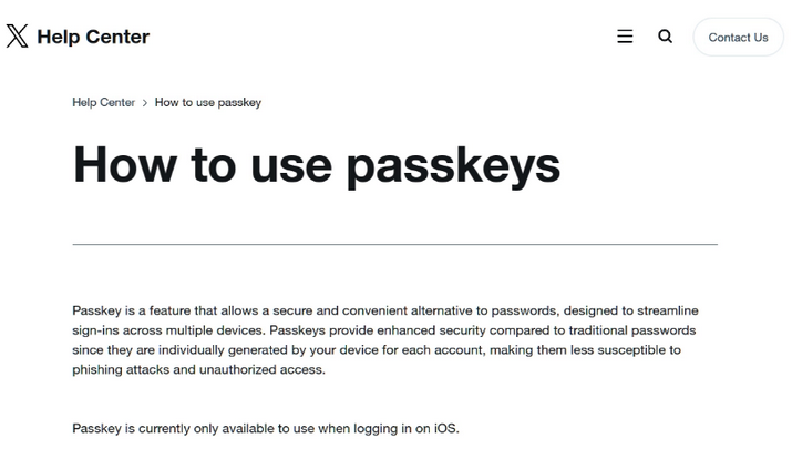 亳州苹果维修店铺分享iOS用户如何通过通行密钥(Passkey)登录 